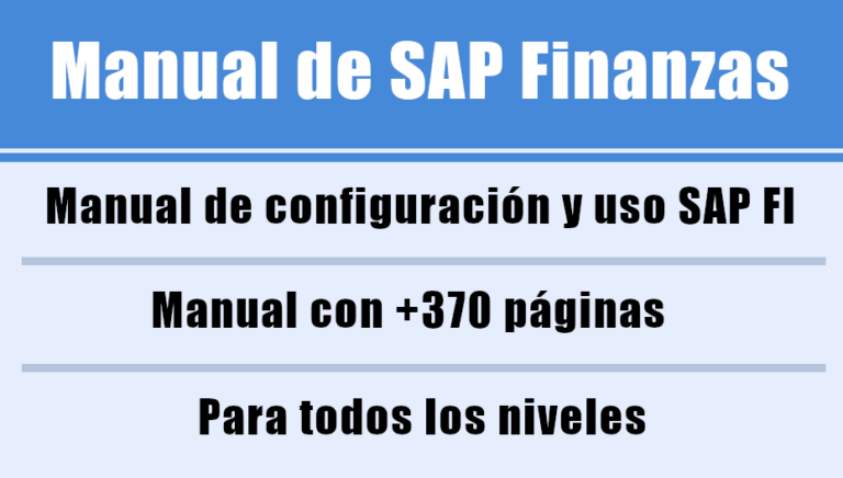 Manual de configuración y uso SAP Finanzas