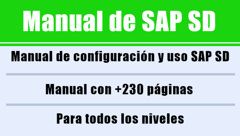 Manual de configuración y uso SAP SD